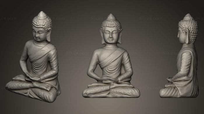 Статуэтки Будда (Будда 3, STKBD_0019) 3D модель для ЧПУ станка